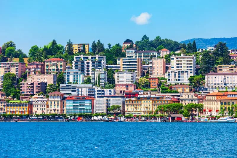 Lungolago e skyline di Lugano